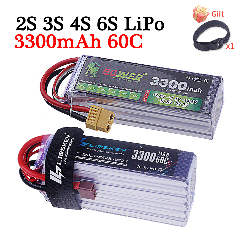 60C Lipo Battery 3300mAh 7.4V  - огляд і ціна Rc Hobby Parts