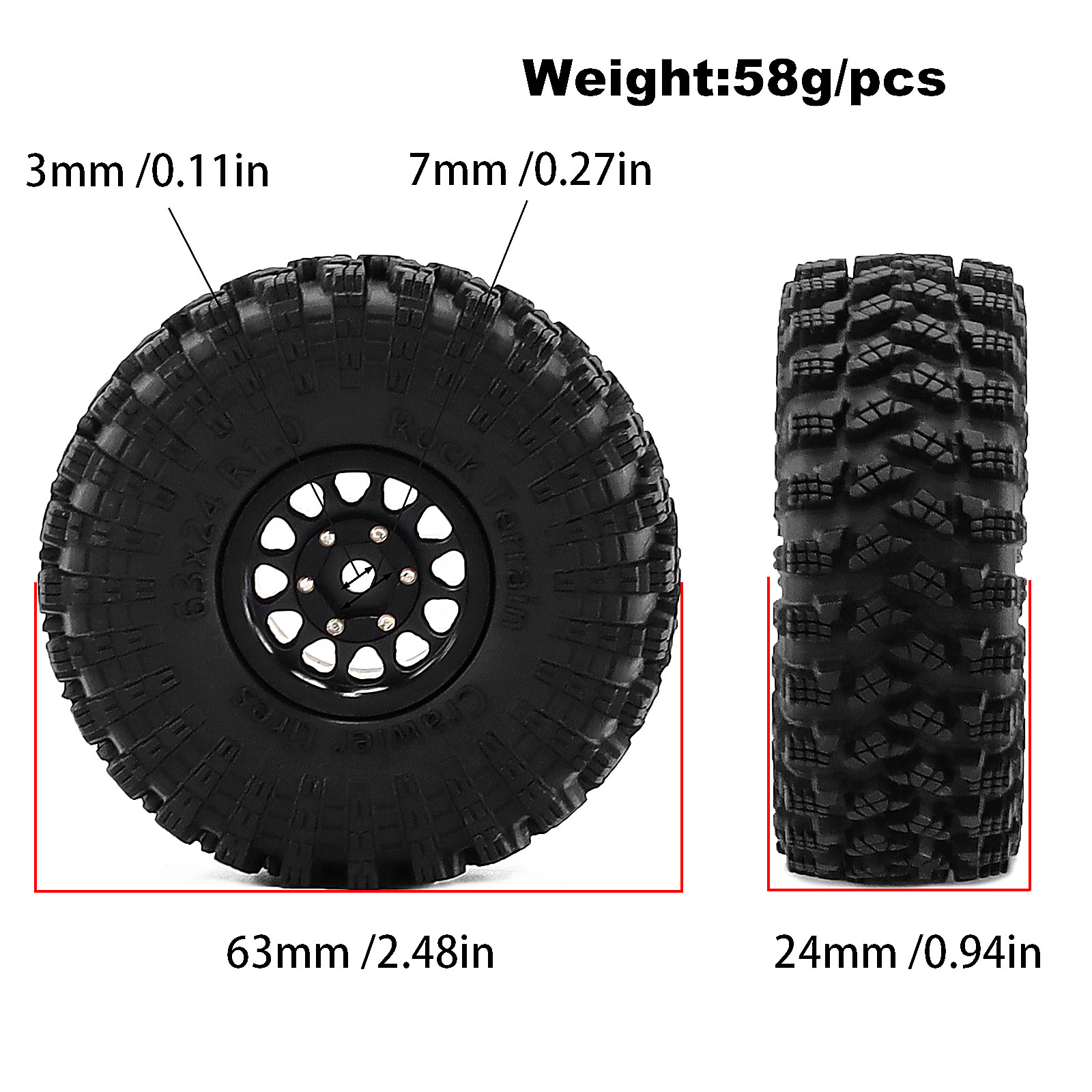 4pcs Brass 1.0 inch Beadlock W - огляд і ціна Rc Hobby Crawler