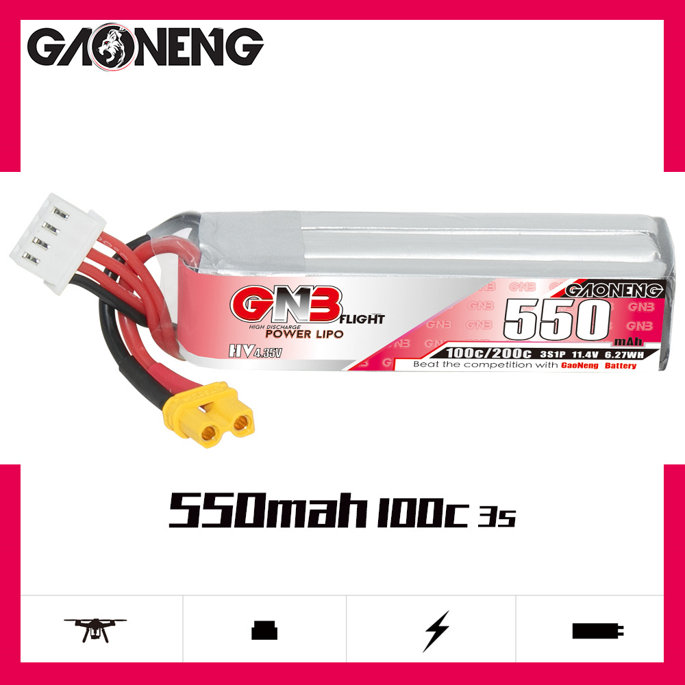 GNB HV 11.4V 550mAh 100C/200C  - огляд і ціна Hobby Rc Quadcopters