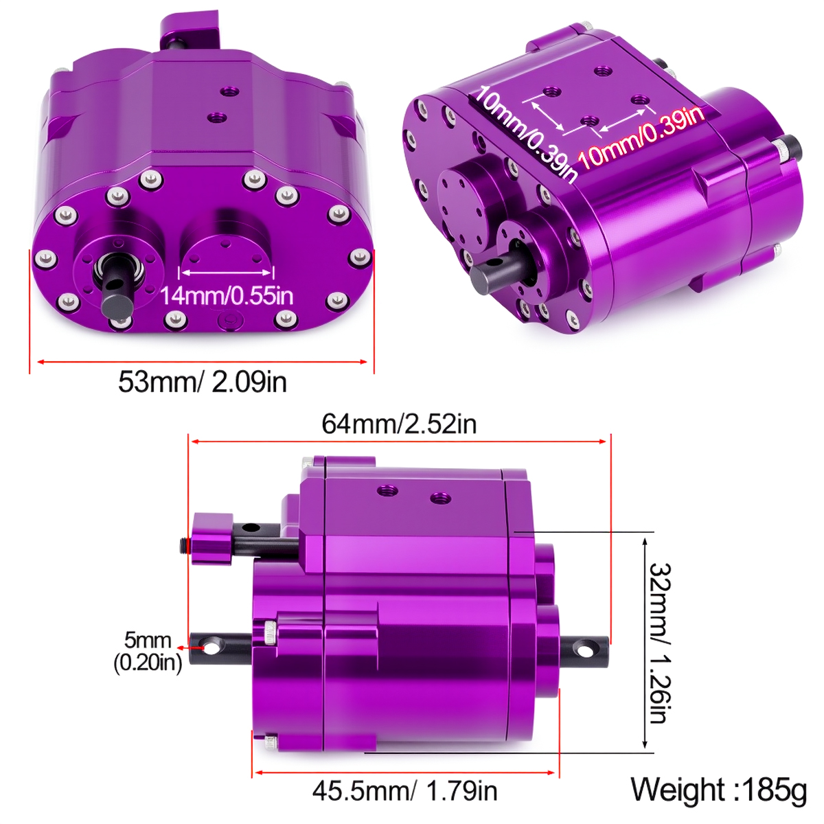 Metal 2-Speed 48P Transfer Cas - огляд і ціна Rc Hobby Crawler