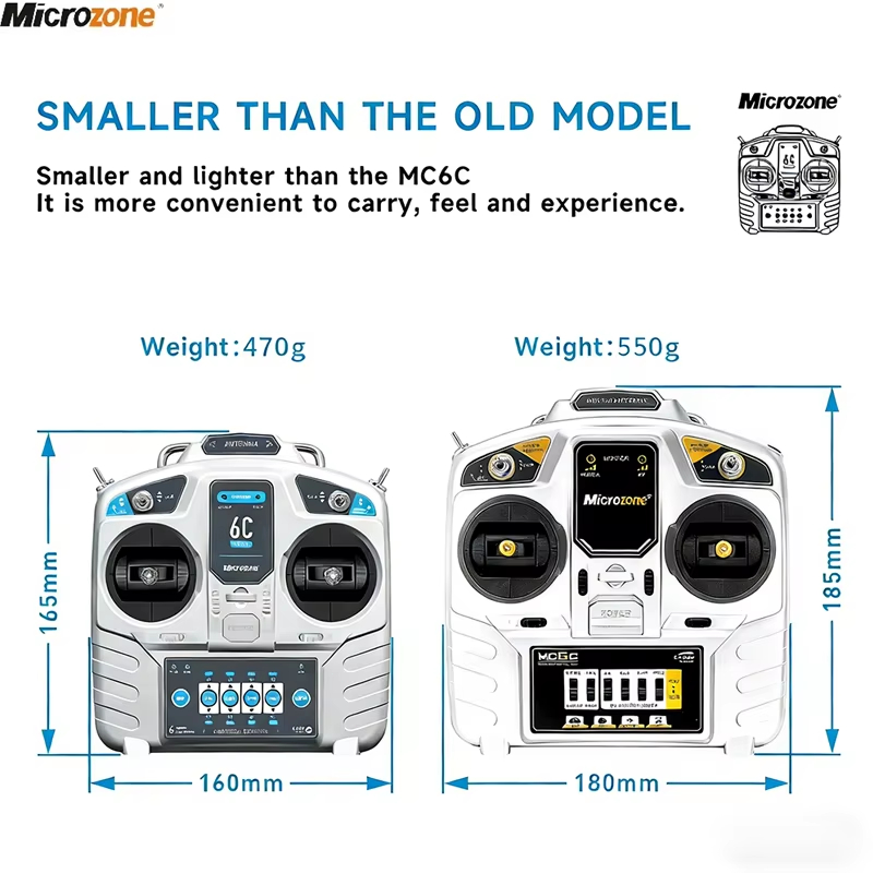 MicroZone MC6C Mini V2 2.4G 6C - огляд і ціна Radio Transmitter 6Ch