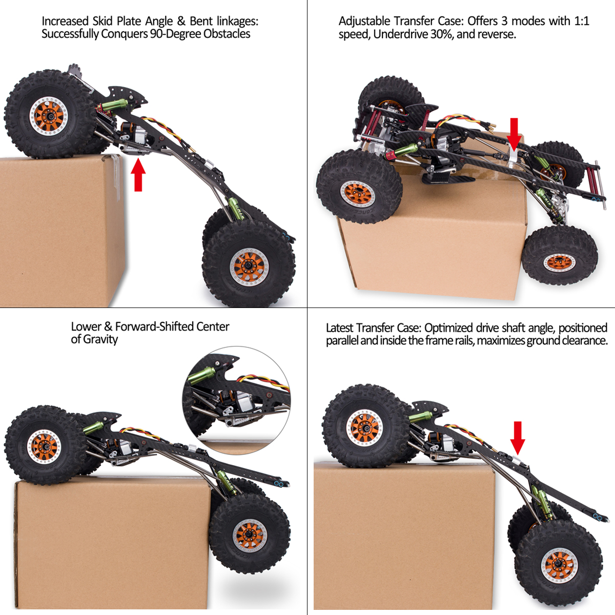Carbon Fiber LCG Chassis Kit w - огляд і ціна Rc Hobby Crawler